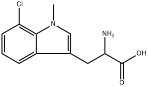 H-Trp(N-Me,7-Cl)-OH 结构式