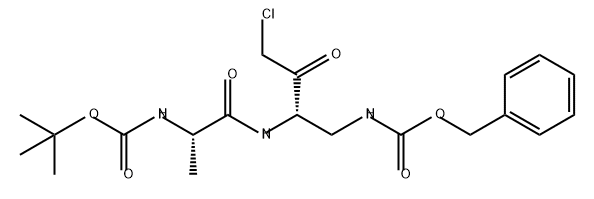 10-Oxa-2,5,8-triazadodecanoic acid, 4-(2-chloroacetyl)-7,11,11-trimethyl-6,9-dioxo-, phenylmethyl ester, (4S,7S)- 结构式