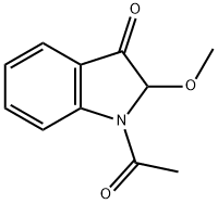 3H-Indol-3-one, 1-acetyl-1,2-dihydro-2-methoxy- 结构式