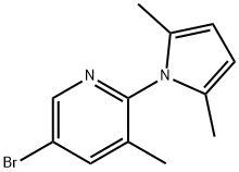 Pyridine, 5-bromo-2-(2,5-dimethyl-1H-pyrrol-1-yl)-3-methyl- 结构式