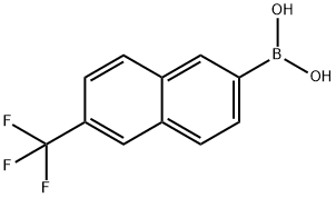 (6-(三氟甲基)萘-2-基)硼酸 结构式