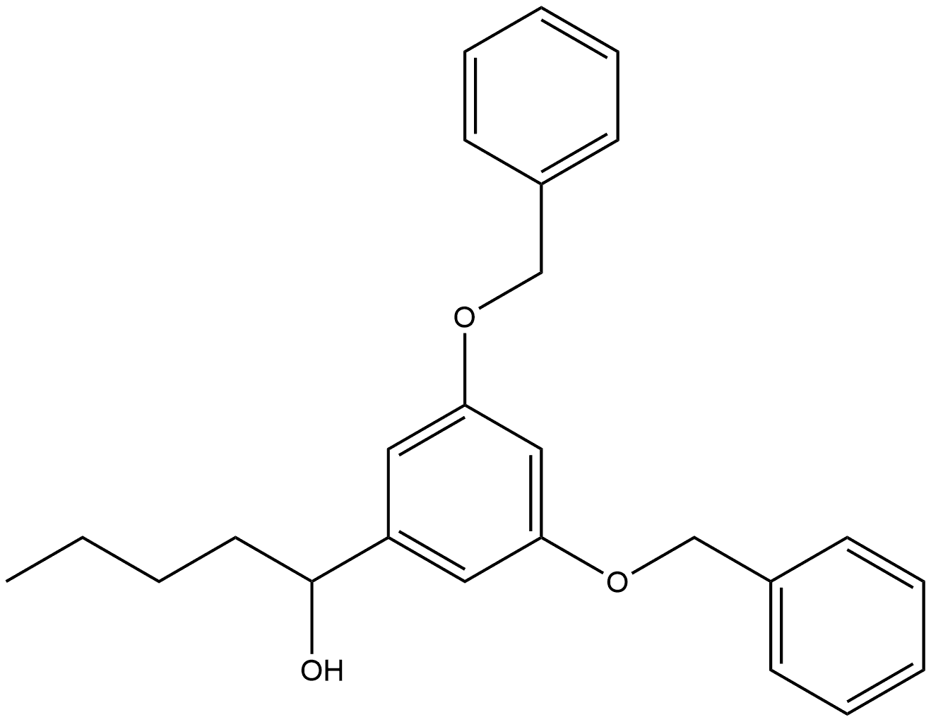 Benzenemethanol, α-butyl-3,5-bis(phenylmethoxy)- 结构式