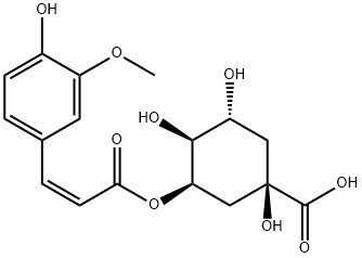 顺式5-O-阿魏酰奎尼酸 结构式