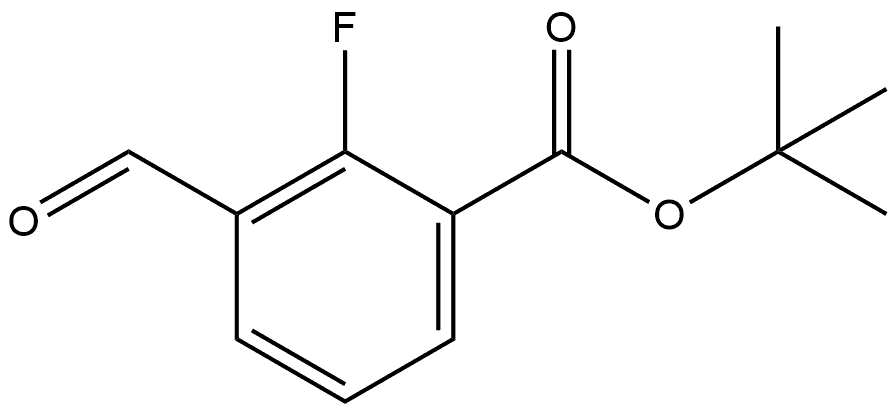 2-氟-3-甲酰基苯甲酸叔丁酯 结构式