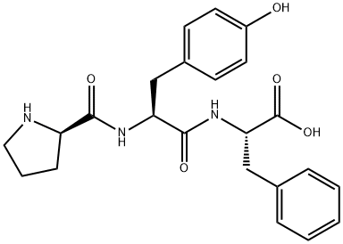 (S)-2-((S)-3-(4-Hydroxyphenyl)-2-((R)-pyrrolidine-2-carboxamido)propanamido)-3-phenylpropanoic acid 结构式