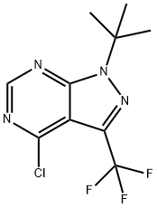 1-(叔丁基)-4-氯-3-(三氟甲基)-1H-吡唑并[3,4-D]嘧啶 结构式