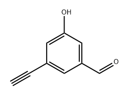 3-乙炔基-5-羟基苯甲醛 结构式