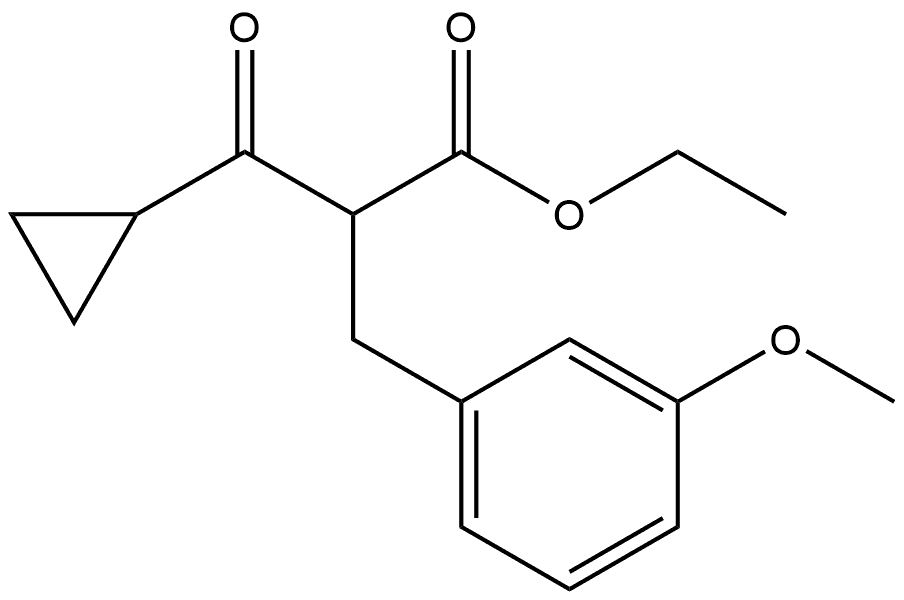 Benzenepropanoic acid, α-(cyclopropylcarbonyl)-3-methoxy-, ethyl ester 结构式