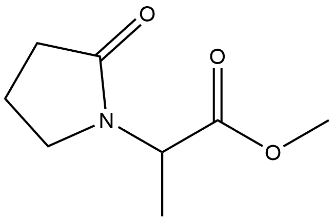 methyl 2-(2-oxopyrrolidin-1-yl)propanoate 结构式