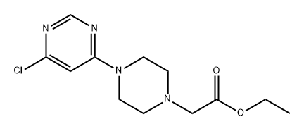 1-Piperazineacetic acid, 4-(6-chloro-4-pyrimidinyl)-, ethyl ester 结构式
