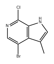 1H-Pyrrolo[2,3-c]pyridine, 4-bromo-7-chloro-3-methyl- 结构式