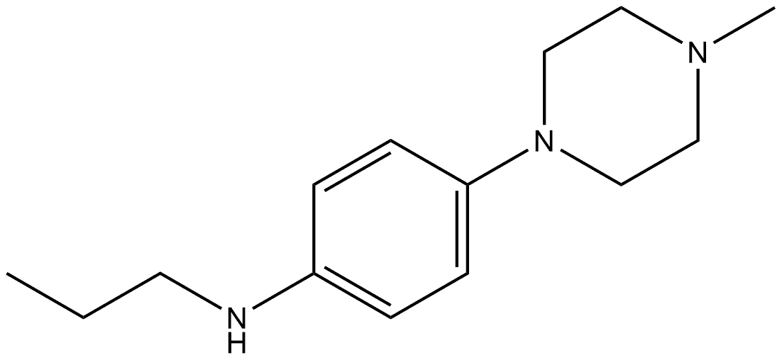 4-(4-Methyl-1-piperazinyl)-N-propylbenzenamine 结构式