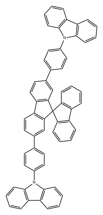 2,7-双(4-(9H-咔唑-9-基)苯基)-9,9'-螺二[芴 结构式