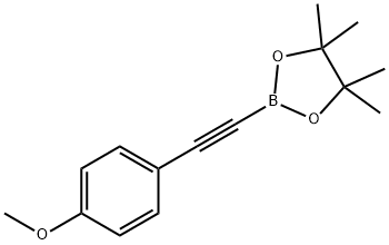 2-((4-甲氧基苯基)乙炔基)-4,4,5,5-四甲基-1,3,2-二氧硼烷 结构式