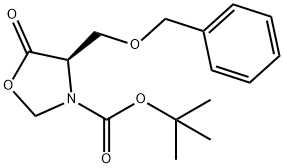 3-Oxazolidinecarboxylic acid, 5-oxo-4-[(phenylmethoxy)methyl]-, 1,1-dimethylethyl ester, (4R)- 结构式