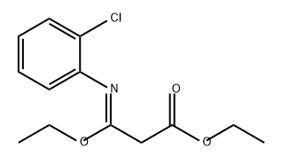 Propanoic acid, 3-[(2-chlorophenyl)imino]-3-ethoxy-, ethyl ester, (3Z)- 结构式