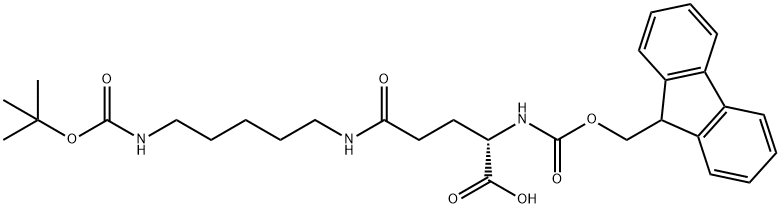 15-Oxa-2,7,13-triazaheptadecanoic acid, 3-carboxy-16,16-dimethyl-6,14-dioxo-, 1-(9H-fluoren-9-ylmethyl) ester, (3S)- 结构式