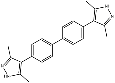 4,4'-二(3,5-二甲基-1H-吡唑-4-基)联苯 结构式