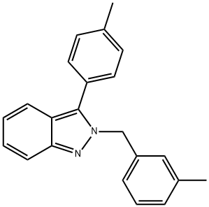 2-(3-Methylbenzyl)-3-(p-tolyl)-2H-indazole 结构式