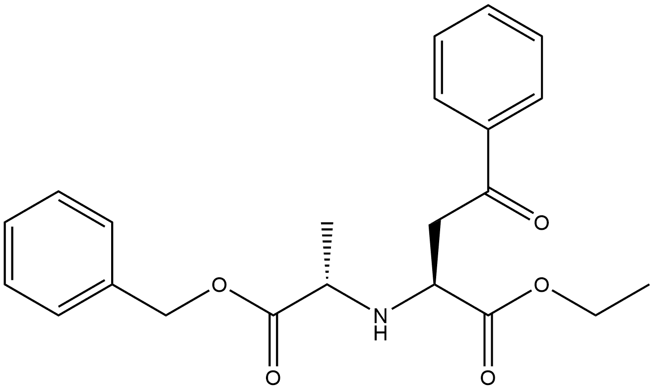 Benzenebutanoic acid, α-[[(1S)-1-methyl-2-oxo-2-(phenylmethoxy)ethyl]amino]-γ-oxo-, ethyl ester, (αS)- 结构式
