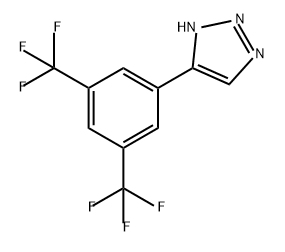 1H-1,2,3-Triazole, 5-[3,5-bis(trifluoromethyl)phenyl]- 结构式