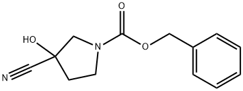 1-Pyrrolidinecarboxylic acid, 3-cyano-3-hydroxy-, phenylmethyl ester 结构式