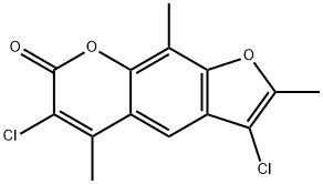 7H-Furo[3,2-g][1]benzopyran-7-one, 3,6-dichloro-2,5,9-trimethyl- 结构式