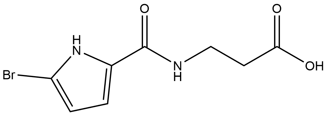 β-Alanine, N-[(5-bromo-1H-pyrrol-2-yl)carbonyl]- 结构式