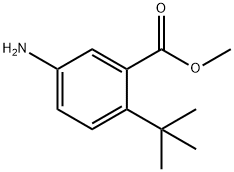 5-氨基-2-(叔丁基)苯甲酸甲酯 结构式