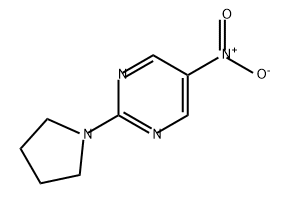 Pyrimidine, 5-nitro-2-(1-pyrrolidinyl)- 结构式