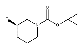 1-Piperidinecarboxylic acid, 3-fluoro-, 1,1-dimethylethyl ester, (3R)- 结构式