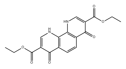 1,10-Phenanthroline-3,8-dicarboxylic acid, 1,4,7,10-tetrahydro-4,7-dioxo-, 3,8-diethyl ester 结构式