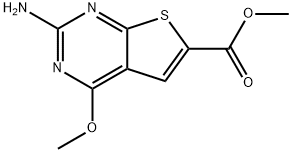 2-氨基-4-甲氧基噻吩并[2,3-D]嘧啶-6-甲酸甲酯 结构式