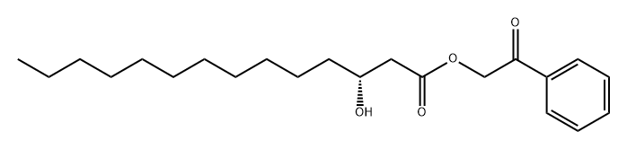 Tetradecanoic acid, 3-hydroxy-, 2-oxo-2-phenylethyl ester, (3R)- 结构式