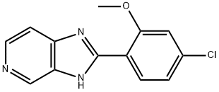 2-(4-Chloro-2-methoxyphenyl)-1H-imidazo[4,5-c]pyridine 结构式
