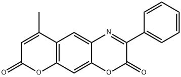 3H,7H-Pyrano[3,2-g][1,4]benzoxazine-3,7-dione, 9-methyl-2-phenyl-