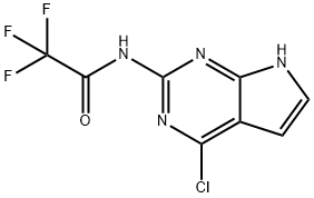 Acetamide, N-(4-chloro-7H-pyrrolo[2,3-d]pyrimidin-2-yl)-2,2,2-trifluoro- 结构式