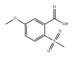 5-甲氧基-2-(甲基磺酰基)苯甲酸 结构式