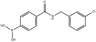 4-(3-Chlorobenzylcarbamoyl)phenylboronic acid 结构式