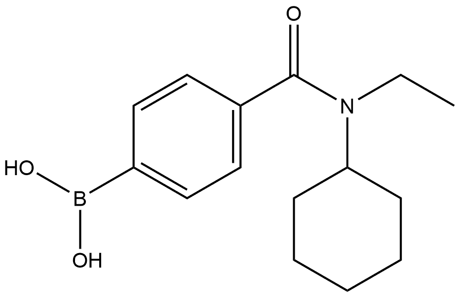 4-(Cyclohexyl(ethyl)carbamoyl)phenylboronic acid 结构式