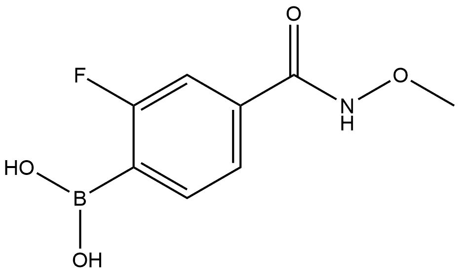 B-[2-Fluoro-4-[(methoxyamino)carbonyl]phenyl]boronic acid 结构式
