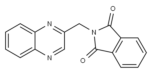 1H-Isoindole-1,3(2H)-dione, 2-(2-quinoxalinylmethyl)- 结构式