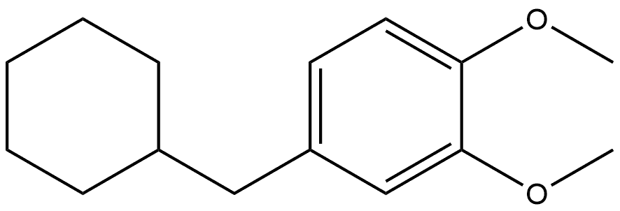 4-(Cyclohexylmethyl)-1,2-dimethoxybenzene 结构式