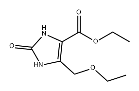 1H-Imidazole-4-carboxylic acid, 5-(ethoxymethyl)-2,3-dihydro-2-oxo-, ethyl ester 结构式