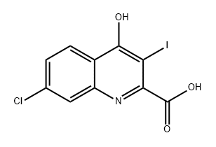 2-Quinolinecarboxylic acid, 7-chloro-4-hydroxy-3-iodo- 结构式