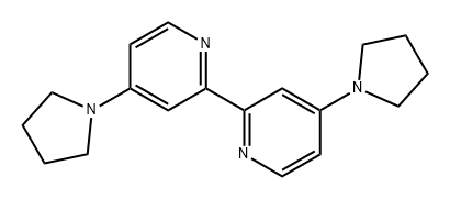 4,4'-二(吡咯烷-1-基)-2,2'-联吡啶 结构式