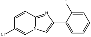 6-氯-2-(2-氟苯基)咪唑并[1,2-A]吡啶 结构式