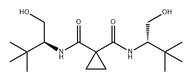 1,1-Cyclopropanedicarboxamide, N,N'-bis[(1S)-1-(hydroxymethyl)-2,2-dimethylpropyl]- 结构式