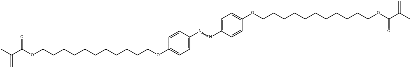 4,4'-双(11-甲基丙烯酰氧基)十一烷氧基)-偶氮苯 结构式