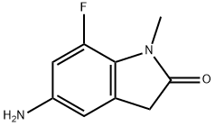 5-氨基-7-氟-1-甲基吲哚啉-2-酮 结构式
